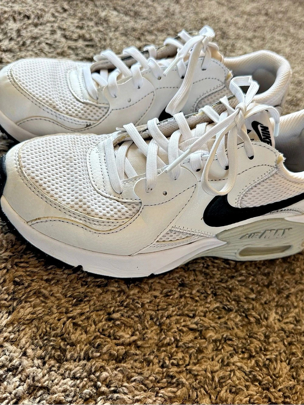 Nike Shoes Womens 7 Air Max Excee Running Sneakers White Mesh Low CD5432-101